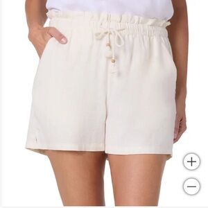 Hang Ten Women's Linen Blend Short/Cream